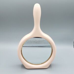 Vintage 1980s Pink Double Sided Mirror Regular and Magnifying